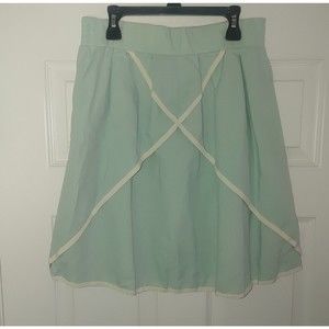 Matilda Jane Serendipity Sweet Tea Pull-On Skirt Size Small Linen Cotton Blend